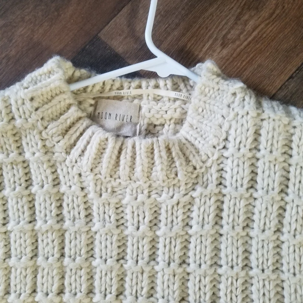 Moon River waffle knit sweater